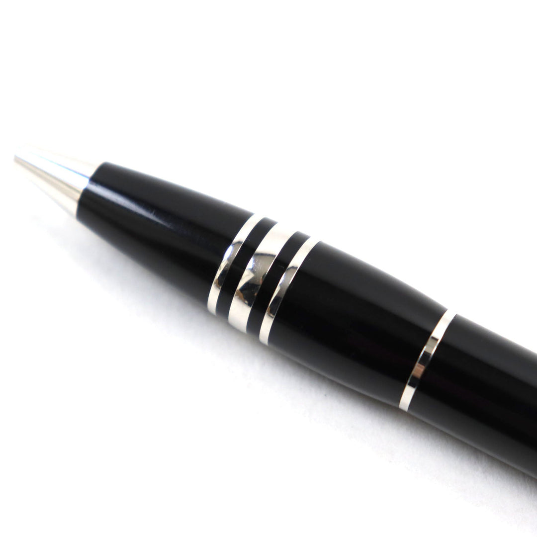 MONTBLANC Ballpoint pen Black Precious Rubbed Gin Black Silver Starwalker mens Used Authentic