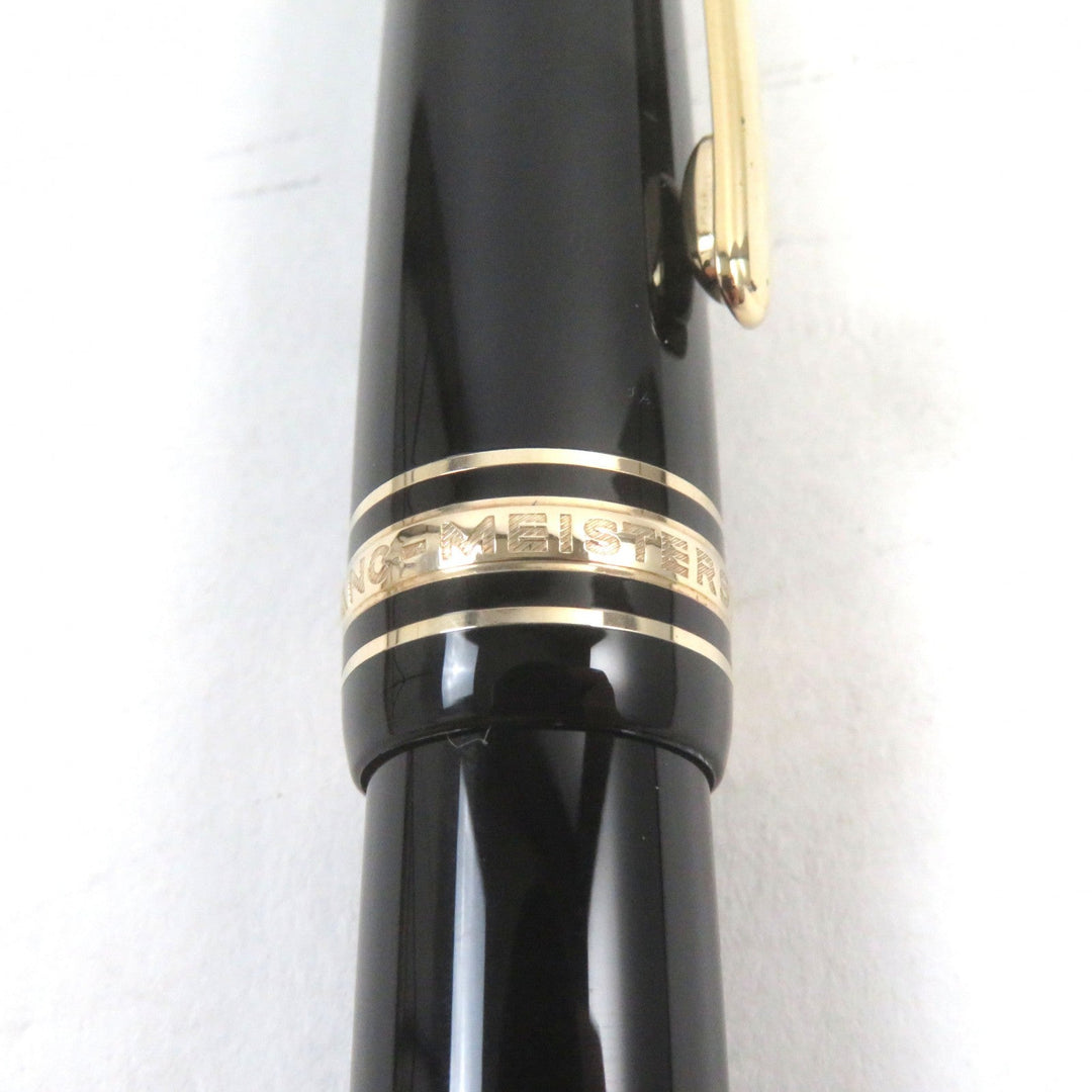 MONTBLANC fountain pen Main: Resin Nib: K14 Black gold Meisterstuck No.146 mens Used Authentic