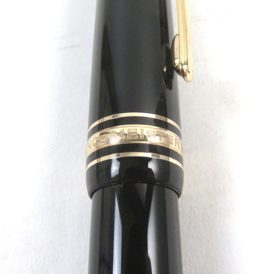 MONTBLANC fountain pen Main: Resin Nib: K14 Black gold Meisterstuck No.146 mens Used Authentic