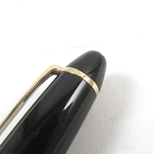 MONTBLANC fountain pen Main: Resin Nib: K14 Black gold Meisterstuck No.146 mens Used Authentic