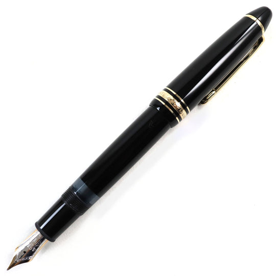 MONTBLANC fountain pen Main: Resin Nib: K14 Black gold Meisterstuck No.146 mens Used Authentic
