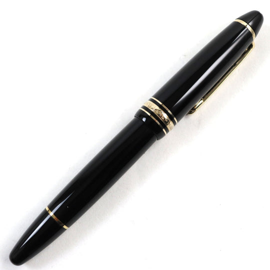 MONTBLANC fountain pen Main: Resin Nib: K14 Black gold Meisterstuck No.146 mens Used Authentic