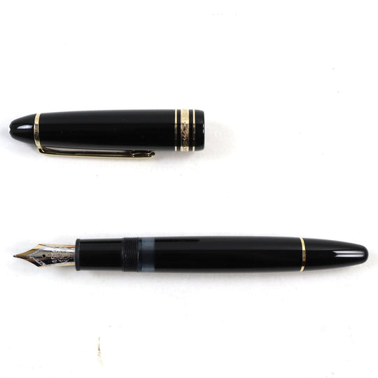 MONTBLANC fountain pen Main: Resin Nib: K14 Black gold Meisterstuck No.146 mens Used Authentic