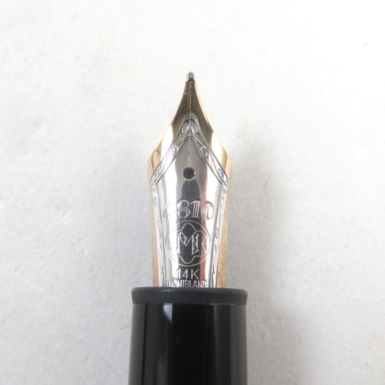 MONTBLANC fountain pen Main: Resin Nib: K14 Black gold Meisterstuck No.146 mens Used Authentic