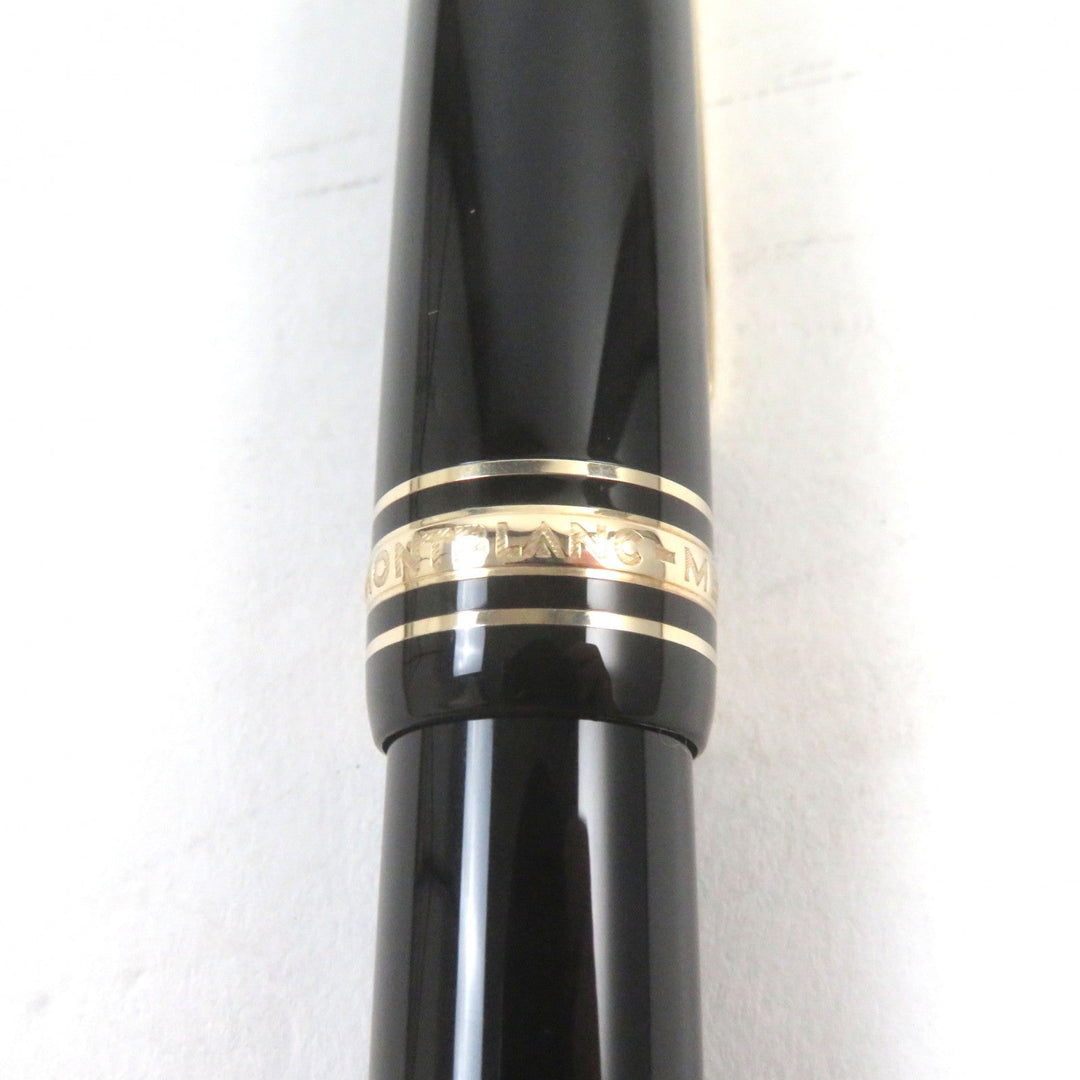 MONTBLANC fountain pen Main: Resin Nib: K14 Black gold Meisterstuck No.146 mens Used Authentic