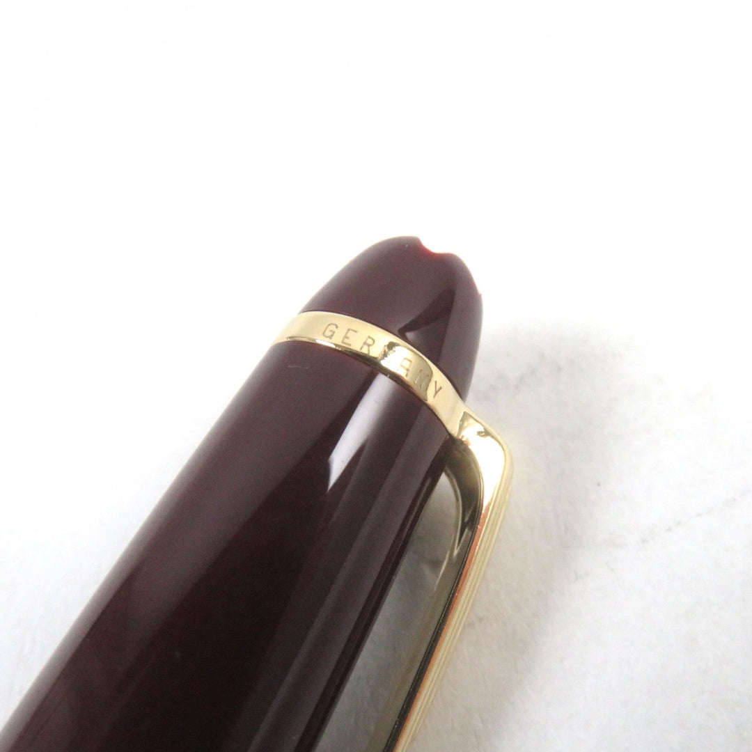 MONTBLANC Ballpoint pen Main: Gold Plated Resin Bordeaux Gold Meisterstck Classic mens Used Authentic
