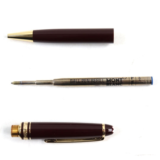 MONTBLANC Ballpoint pen Main: Gold Plated Resin Bordeaux Gold Meisterstck Classic mens Used Authentic