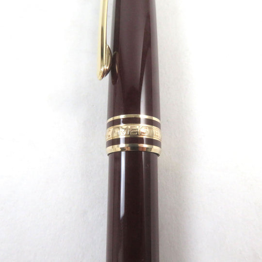MONTBLANC Ballpoint pen Main: Gold Plated Resin Bordeaux Gold Meisterstck Classic mens Used Authentic