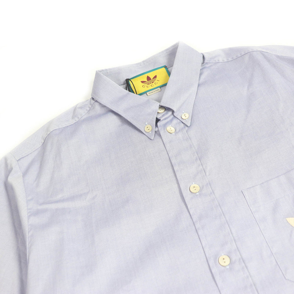 GUCCI Short sleeve shirt 701360 Main: 100% cotton, Part: 100% polyester Light blue mens 50 Used Authentic