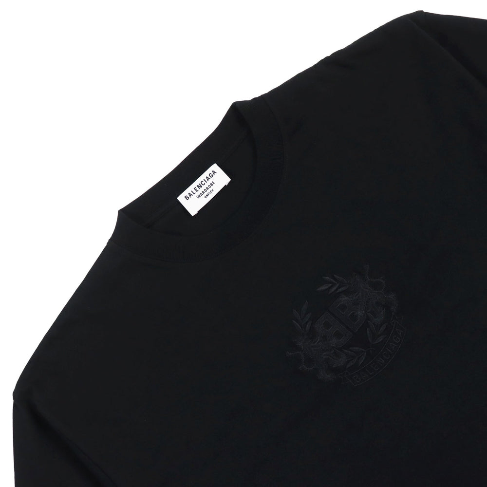 BALENCIAGA Short sleeve T-shirt 641655 cotton black mens XS Used Authentic