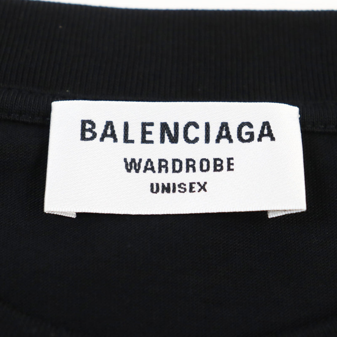 BALENCIAGA Short sleeve T-shirt 641655 cotton black mens XS Used Authentic