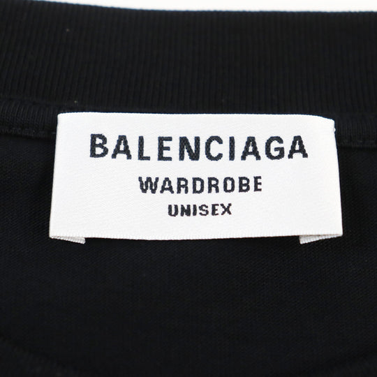 BALENCIAGA Short sleeve T-shirt 641655 cotton black mens XS Used Authentic