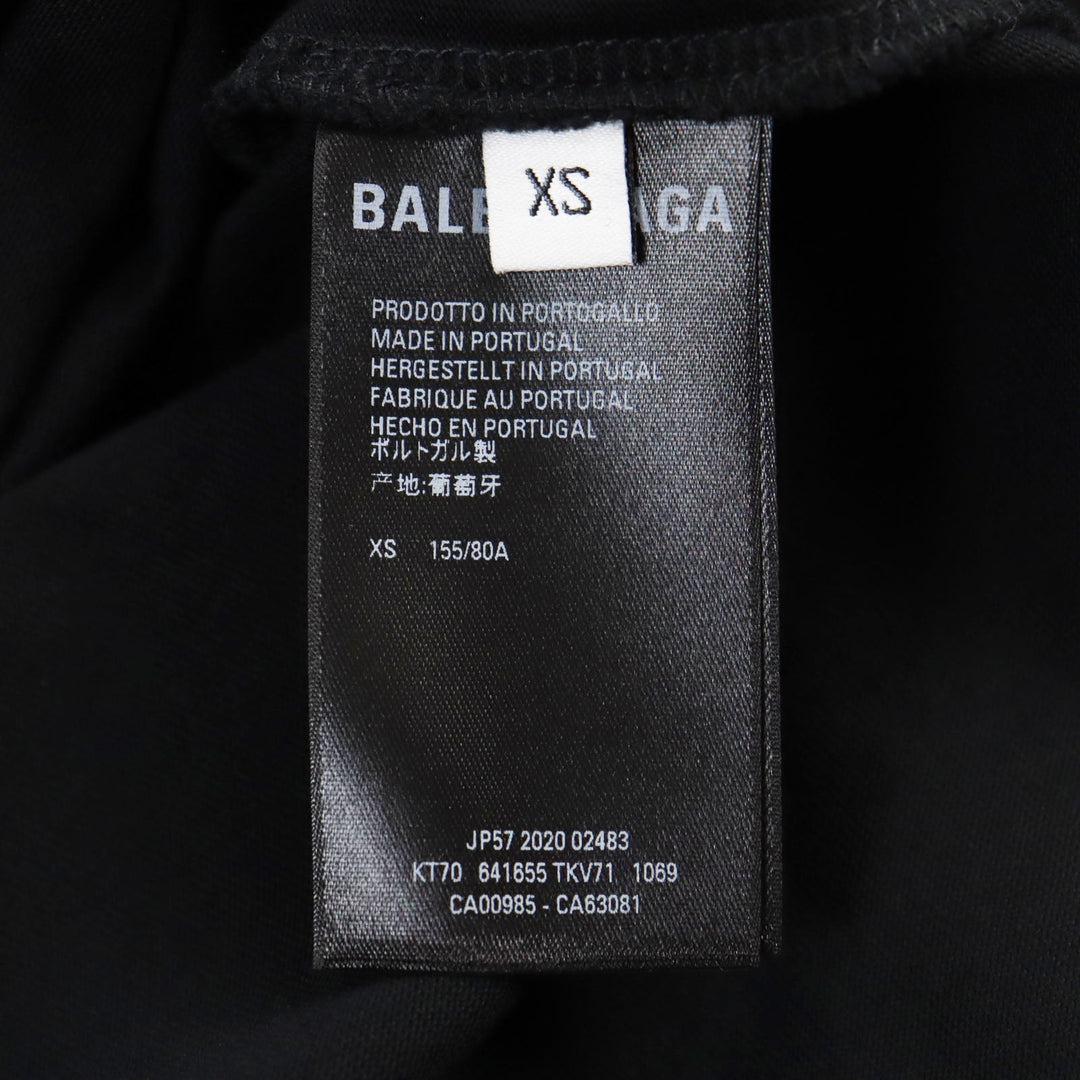 BALENCIAGA Short sleeve T-shirt 641655 cotton black mens XS Used Authentic