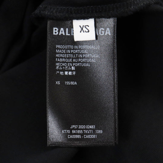BALENCIAGA Short sleeve T-shirt 641655 cotton black mens XS Used Authentic