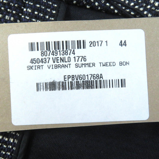 BOTTEGAVENETA Tight Skirt Outer: 72% cotton, Outer: 15% wool, Outer: 12% nylon, Outer: 1% polyurethane, Lining: 95% cotton Navy black Women 44 Used Authentic