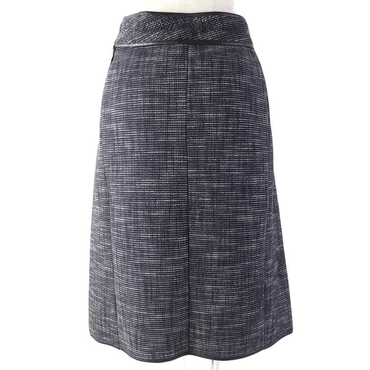 BOTTEGAVENETA Tight Skirt Outer: 72% cotton, Outer: 15% wool, Outer: 12% nylon, Outer: 1% polyurethane, Lining: 95% cotton Navy black Women 44 Used Authentic