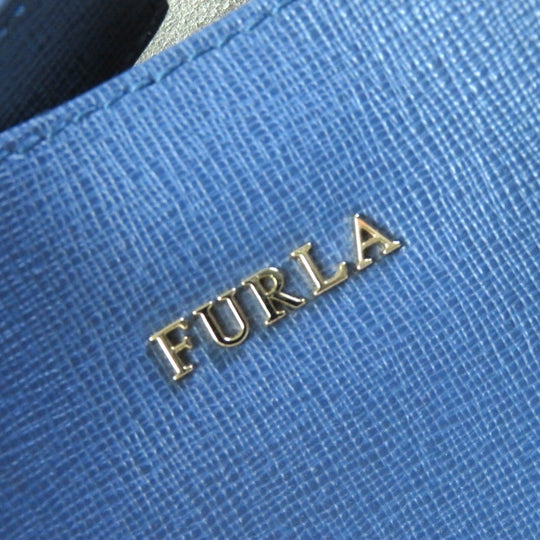 Furla Shoulder Bag Main: Leather blue Stacy Women Used Authentic