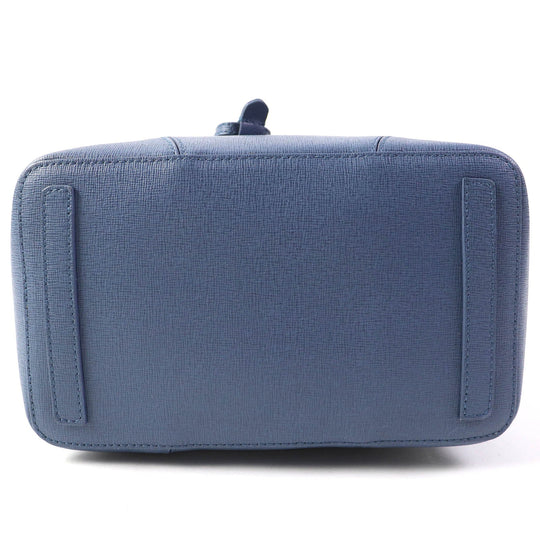 Furla Shoulder Bag Main: Leather blue Stacy Women Used Authentic