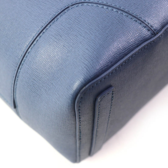 Furla Shoulder Bag Main: Leather blue Stacy Women Used Authentic