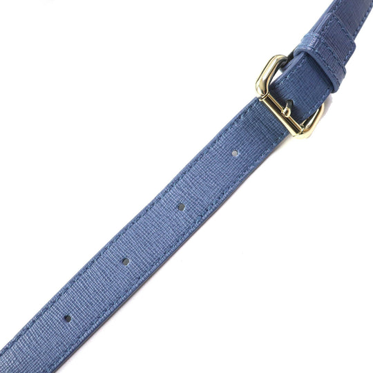 Furla Shoulder Bag Main: Leather blue Stacy Women Used Authentic