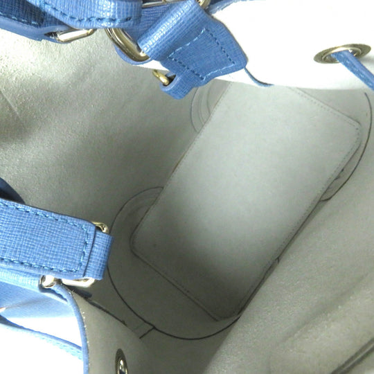 Furla Shoulder Bag Main: Leather blue Stacy Women Used Authentic
