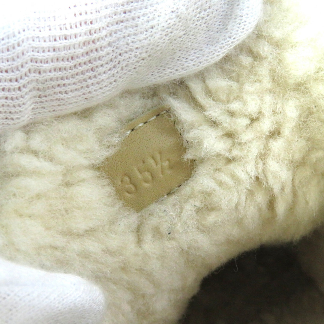 HERMES sneakers Sheepskin black Day Women 35.5 Used Authentic