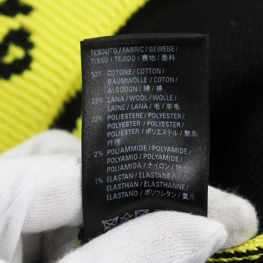 BALENCIAGA sweater 657528 Outer material: 53% cotton, 22% wool, 22% polyester, 2% nylon, 1% polyurethane Yellow black WARDROBE mens XS Used Authentic