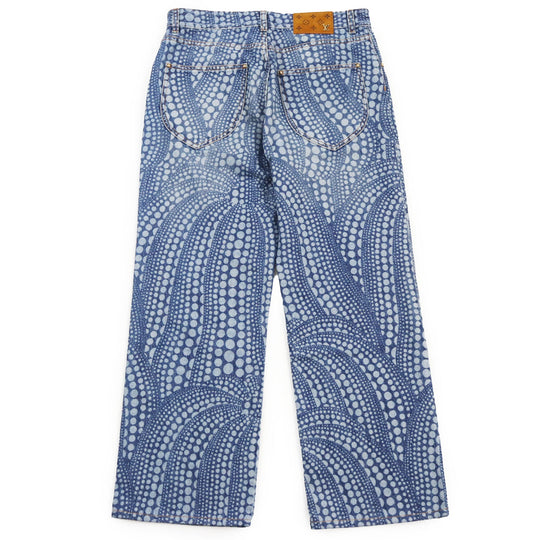 LOUIS VUITTON Denim pants Main: 100% cotton, Lining: 65% polyester, Lining: 35% cotton, Part: leather Indigo blue All Over Pumpkin Denim Pants mens 29 Used Authentic