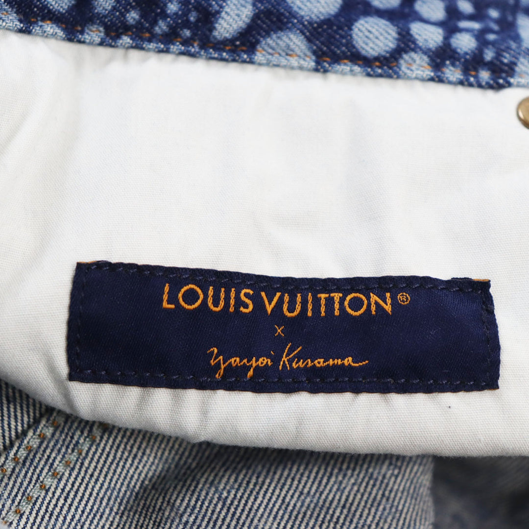 LOUIS VUITTON Denim pants Main: 100% cotton, Lining: 65% polyester, Lining: 35% cotton, Part: leather Indigo blue All Over Pumpkin Denim Pants mens 29 Used Authentic