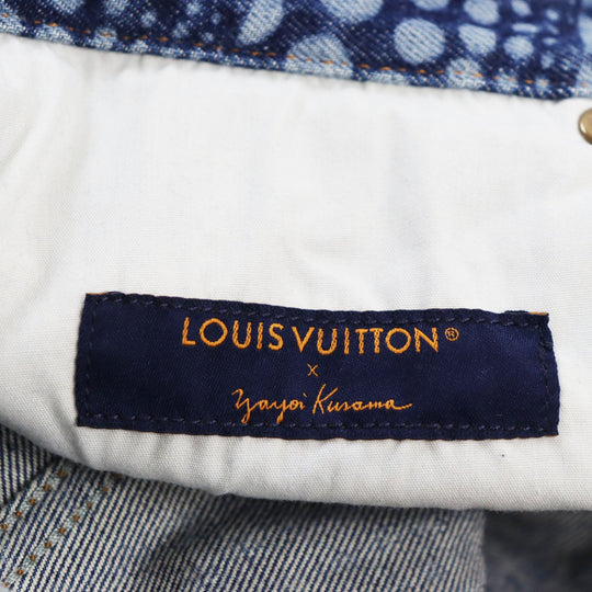 LOUIS VUITTON Denim pants Main: 100% cotton, Lining: 65% polyester, Lining: 35% cotton, Part: leather Indigo blue All Over Pumpkin Denim Pants mens 29 Used Authentic
