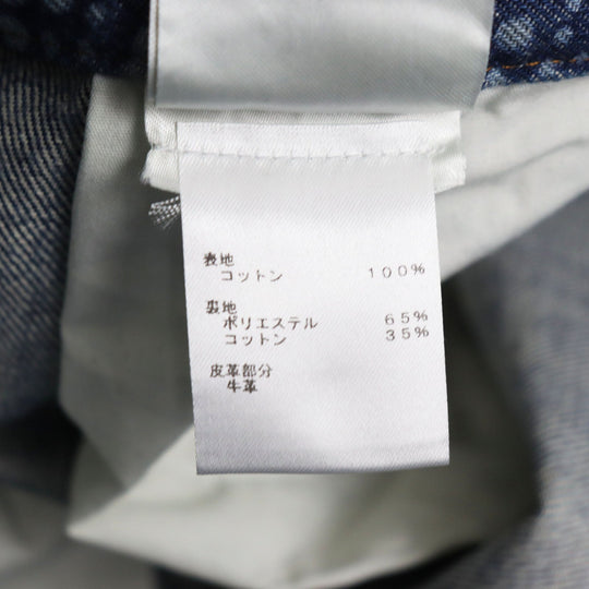 LOUIS VUITTON Denim pants Main: 100% cotton, Lining: 65% polyester, Lining: 35% cotton, Part: leather Indigo blue All Over Pumpkin Denim Pants mens 29 Used Authentic