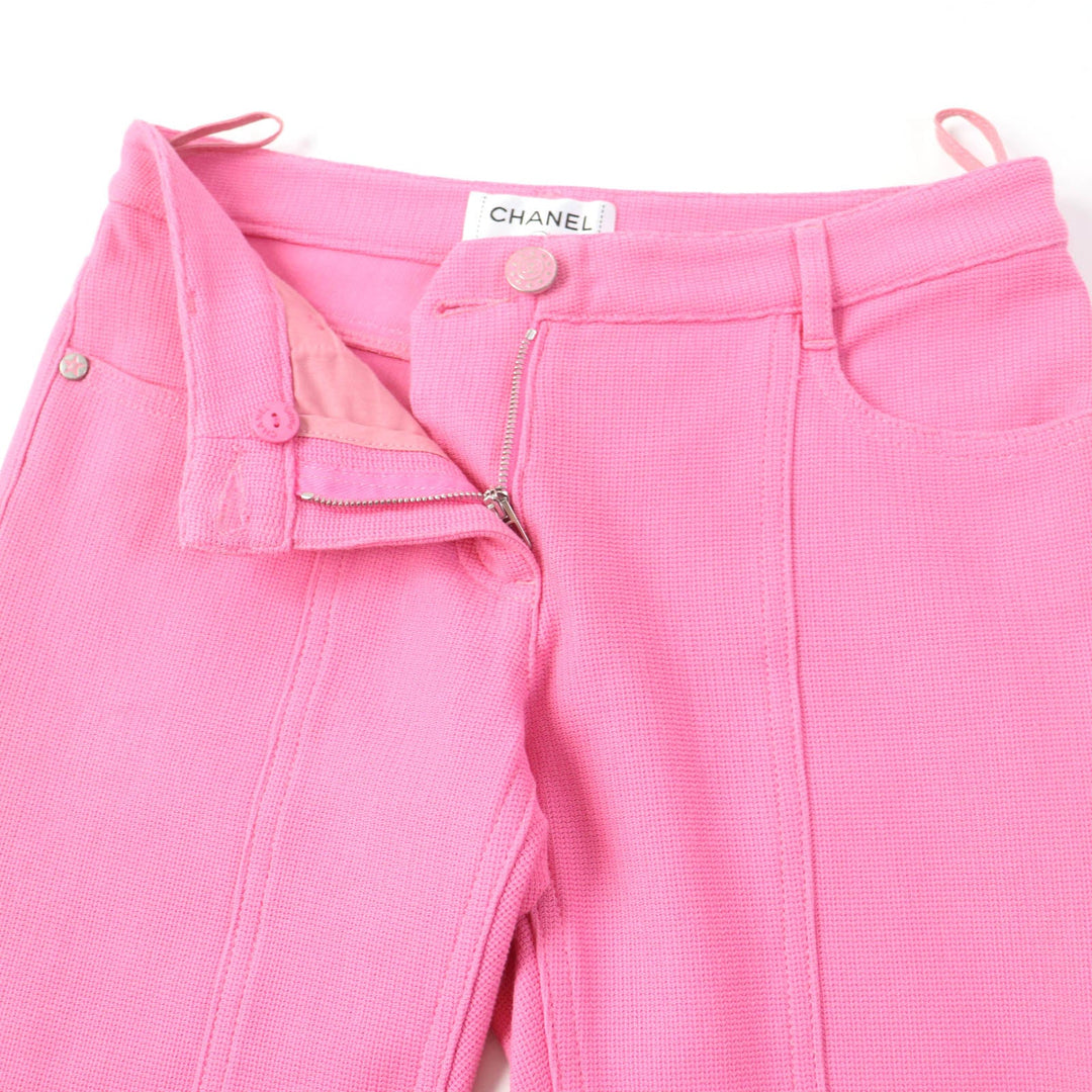 CHANEL skinny pants P45438 Main: 96% cotton, Main: 4% elastane (polyurethane) pink Women 34 Used Authentic