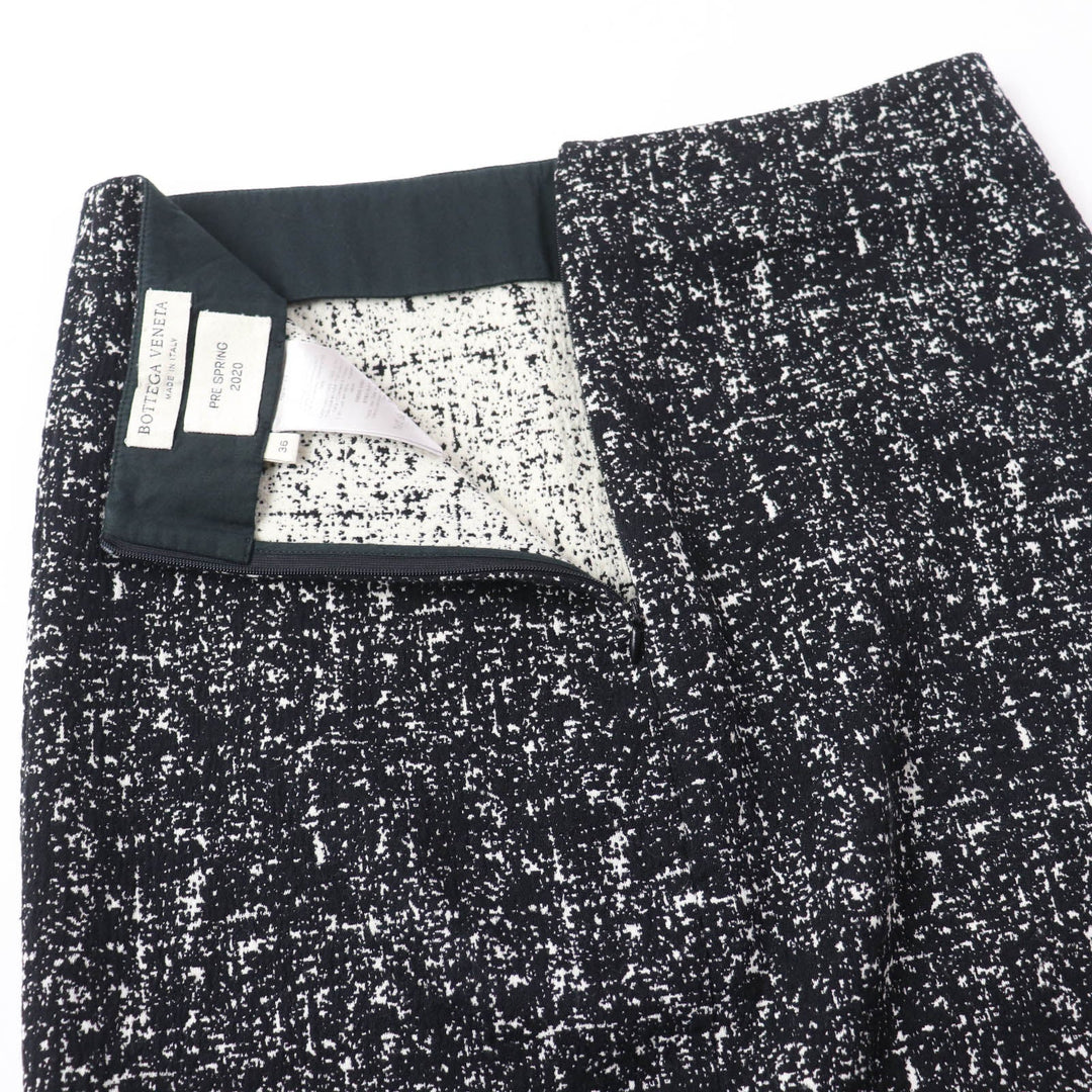 BOTTEGAVENETA Tweed skirt 598255 Main: 49% wool, Main: 48% cotton, Main: 3% polyurethane, Lining: 100% cotton black Women 36 Used Authentic