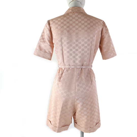 GUCCI Tsunagi 691496 Main: 59% cotton, Main: 41% rayon, Lining: 76% acetate, Lining: 24% silk, Part: leather pink Women 36 Used Authentic