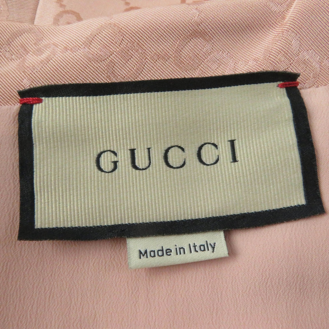 GUCCI Tsunagi 691496 Main: 59% cotton, Main: 41% rayon, Lining: 76% acetate, Lining: 24% silk, Part: leather pink Women 36 Used Authentic