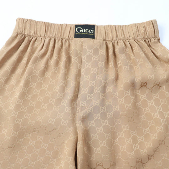 GUCCI Shorts 631681 Main: 100% silk, part: 80% polyester, part: 20% polyester Brown Women XS (160/64Y) Used Authentic