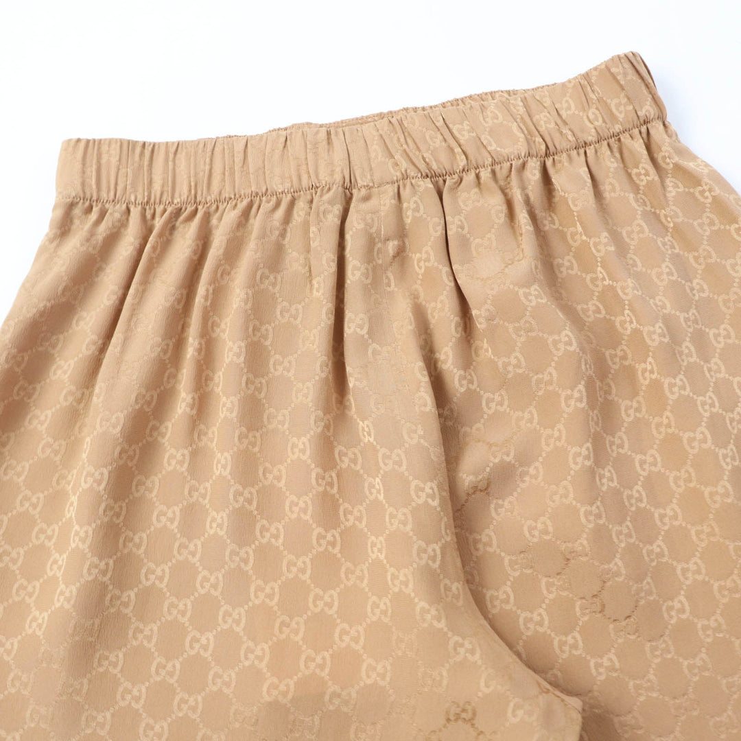 GUCCI Shorts 631681 Main: 100% silk, part: 80% polyester, part: 20% polyester Brown Women XS (160/64Y) Used Authentic