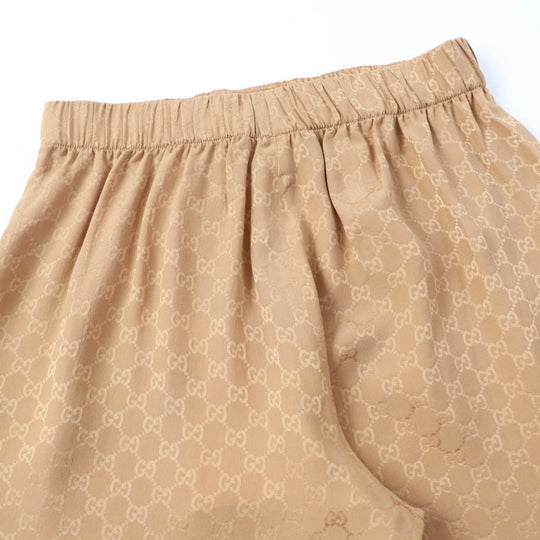 GUCCI Shorts 631681 Main: 100% silk, part: 80% polyester, part: 20% polyester Brown Women XS (160/64Y) Used Authentic