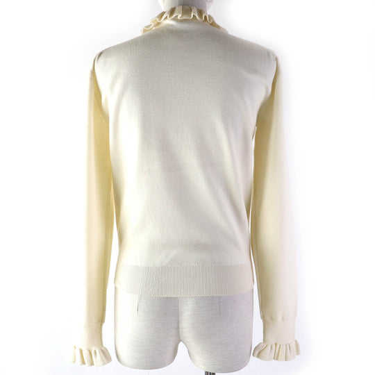 LOUIS VUITTON knit Outer material: 90% wool, Outer material: 8% polyester, Outer material: 1% polyamide (nylon), Outer material: 1% polyurethane Ivory Women XS Used Authentic