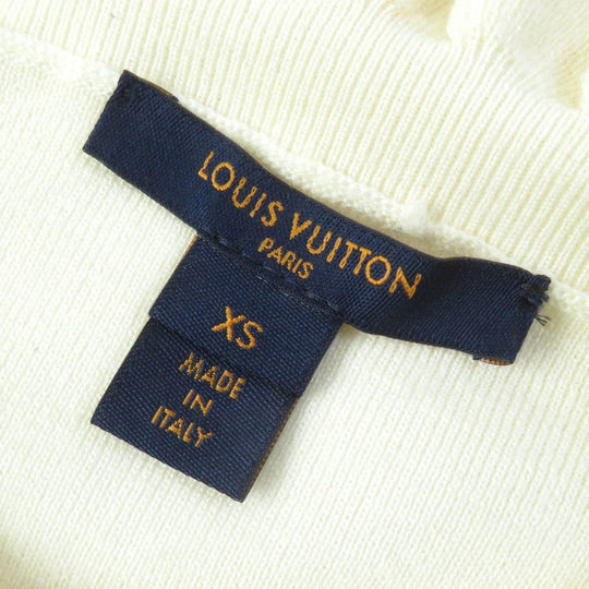 LOUIS VUITTON knit Outer material: 90% wool, Outer material: 8% polyester, Outer material: 1% polyamide (nylon), Outer material: 1% polyurethane Ivory Women XS Used Authentic