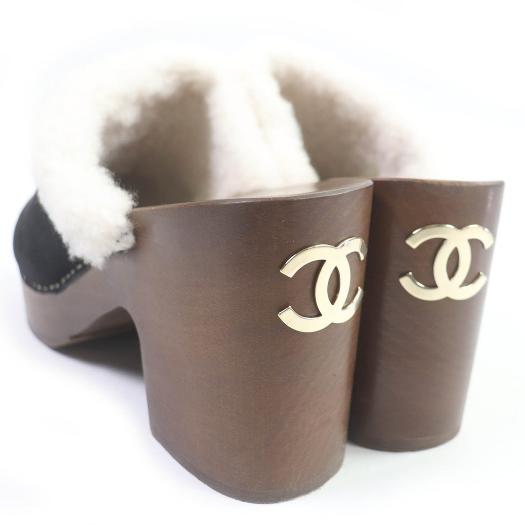 CHANEL Sandals G35368 Main: Suede leather black Women 36C Used Authentic