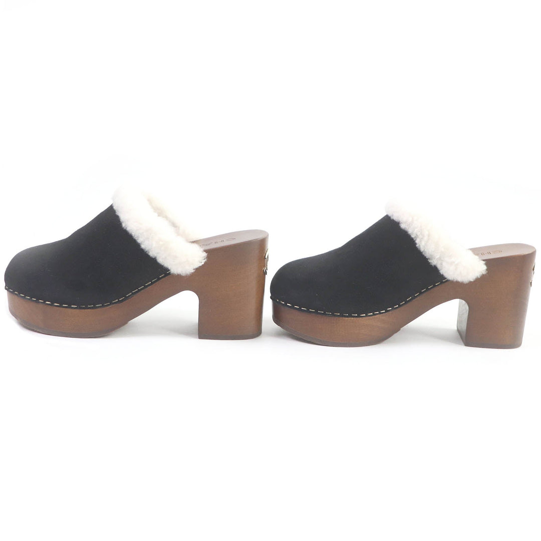 CHANEL Sandals G35368 Main: Suede leather black Women 36C Used Authentic