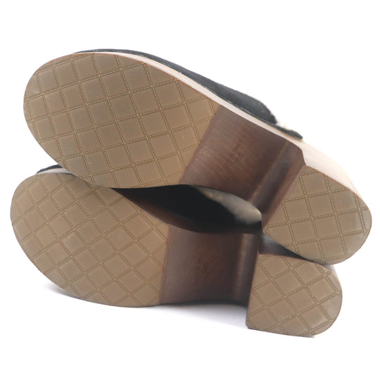CHANEL Sandals G35368 Main: Suede leather black Women 36C Used Authentic
