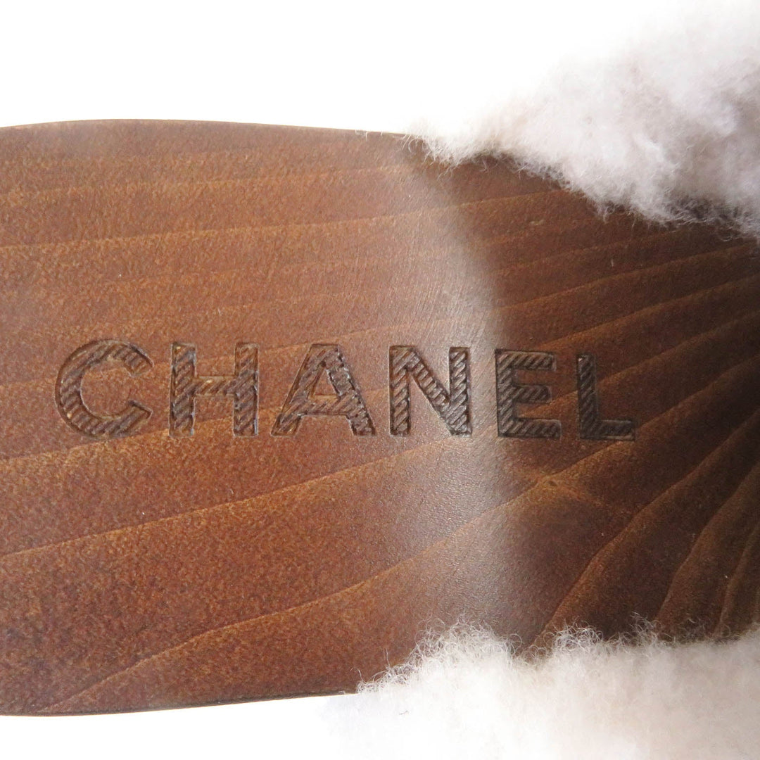 CHANEL Sandals G35368 Main: Suede leather black Women 36C Used Authentic