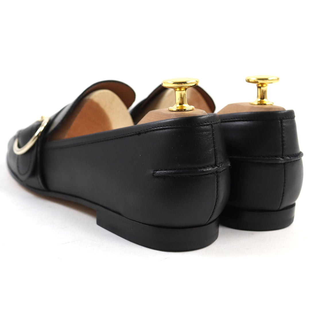EMPORIO ARMANI Moccasin Main: Leather black mens 41 Used Authentic