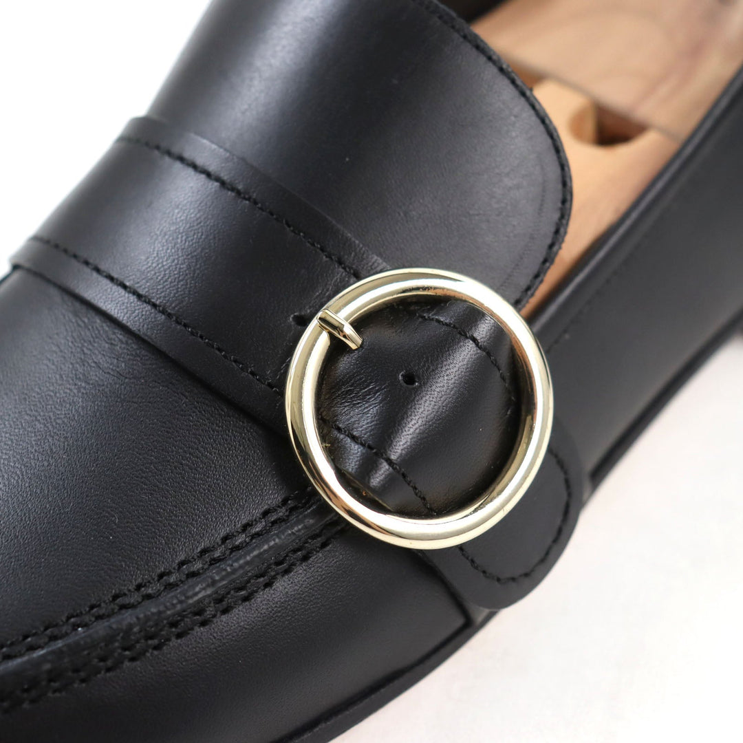 EMPORIO ARMANI Moccasin Main: Leather black mens 41 Used Authentic