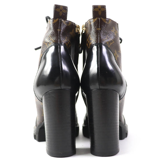 LOUIS VUITTON Ankle boots G34085 leather Two-tone color (brown) Star trail line 36