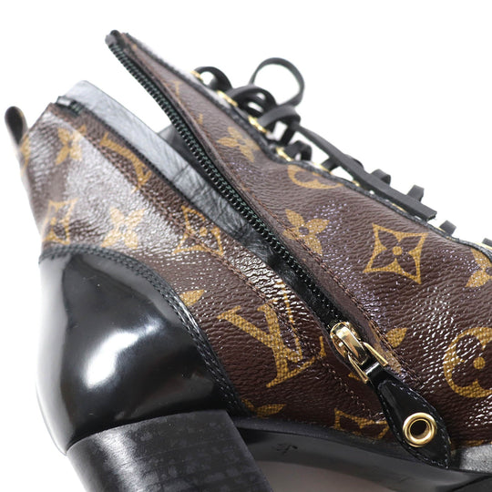 LOUIS VUITTON Ankle boots G34085 leather Two-tone color (brown) Star trail line 36