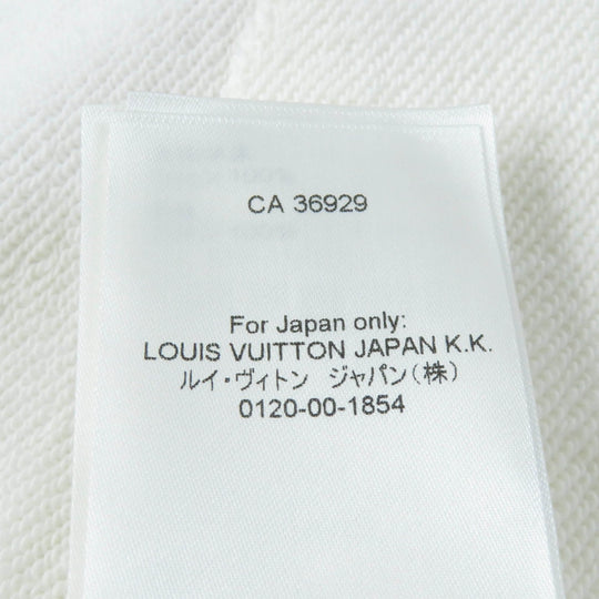 LOUIS VUITTON Hoodie Main: 100% cotton, part: 50% cotton, part: 20% polyester, part: 15% polyurethane, part: 10% nylon, part: 5% inorganic fiber white Women S Used Authentic