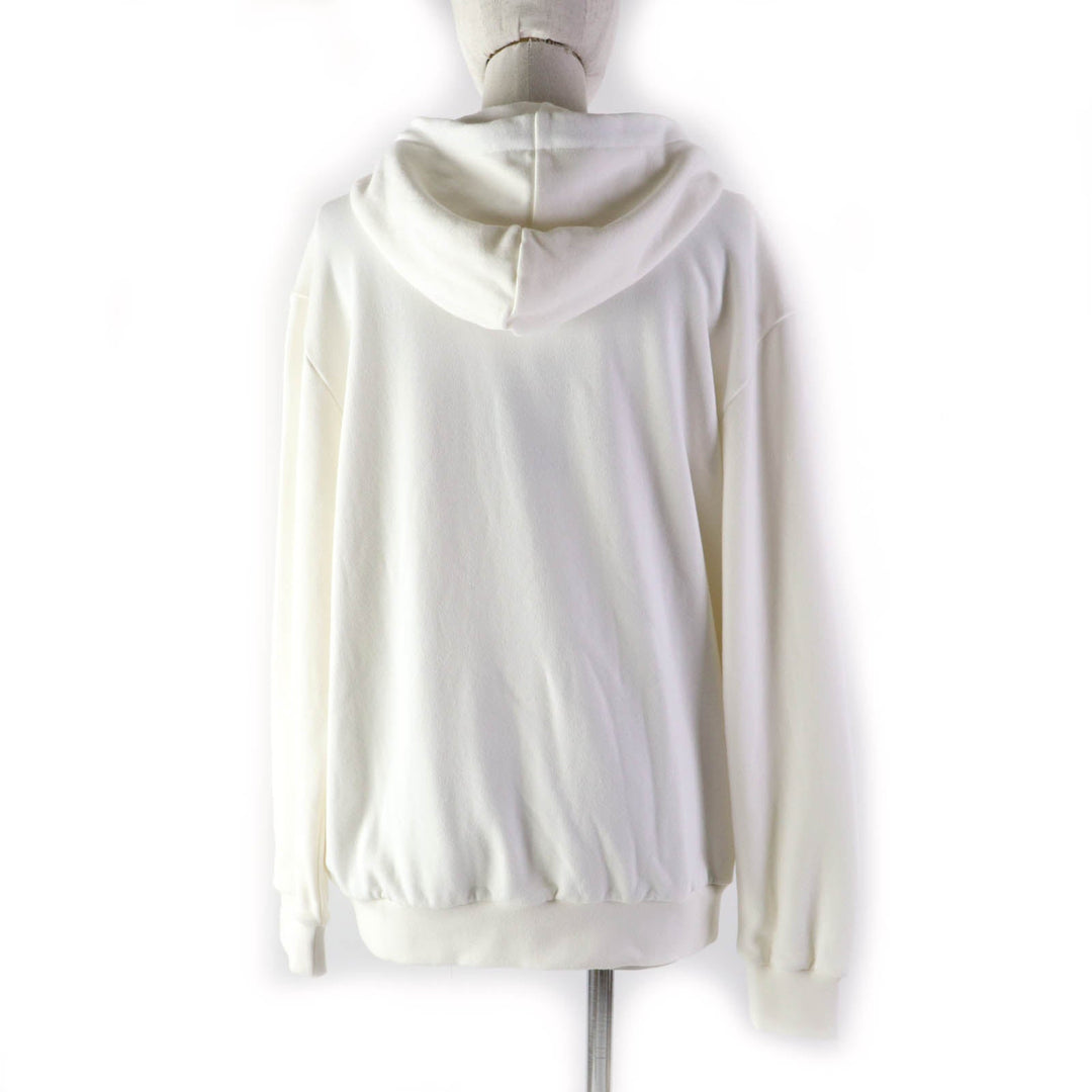LOUIS VUITTON Hoodie Main: 100% cotton, part: 50% cotton, part: 20% polyester, part: 15% polyurethane, part: 10% nylon, part: 5% inorganic fiber white Women S Used Authentic